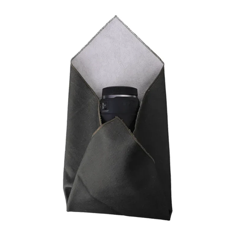 Protective Wrap Soft Cleaning Cloth for Camera Lens Tablet Dustproof Self Adhesive Lens Wrapping Foldable Cloth Camera Bag