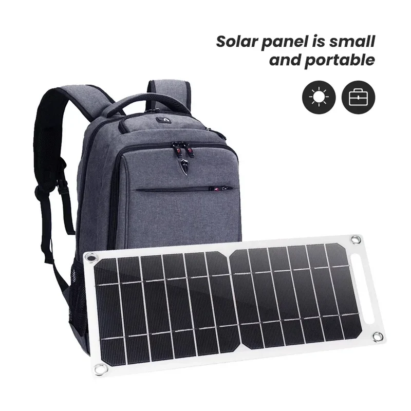 5W 35W 6.8V Portable Waterproof Solar Panel USB Charger for Camping Hiking Phone Battery Bank Mobile Charging