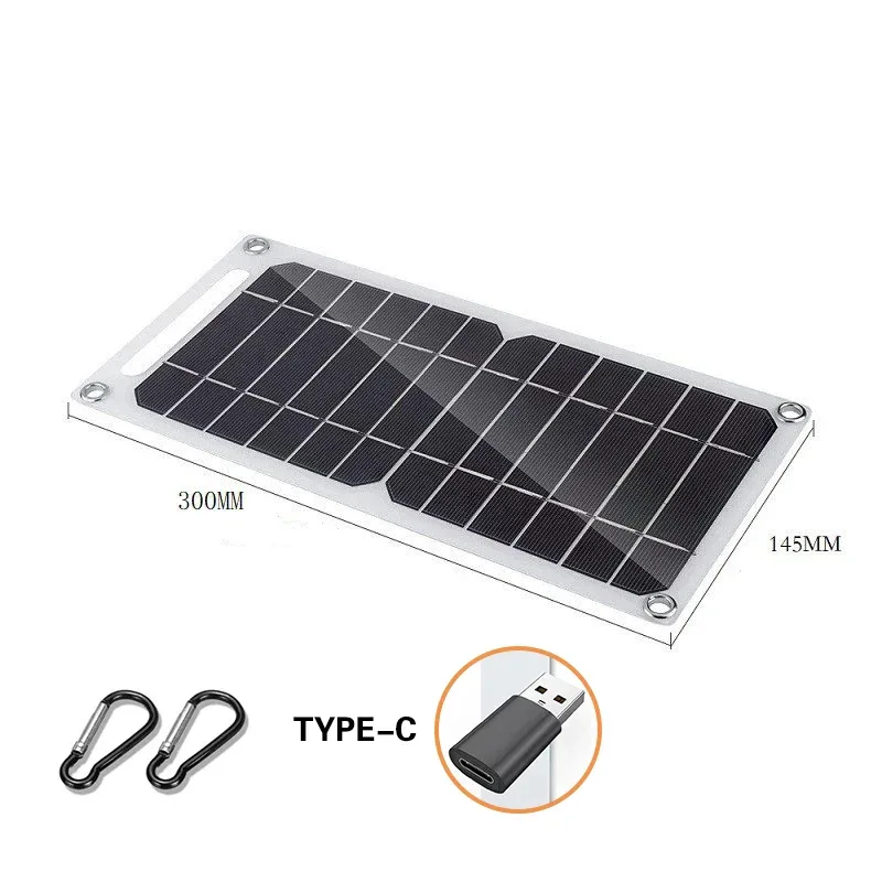 Portable 25-35W Sunpower Solar Panel 5V USB Charger for Power Bank Smartphone Outdoor RV Camping Home Solar Charger
