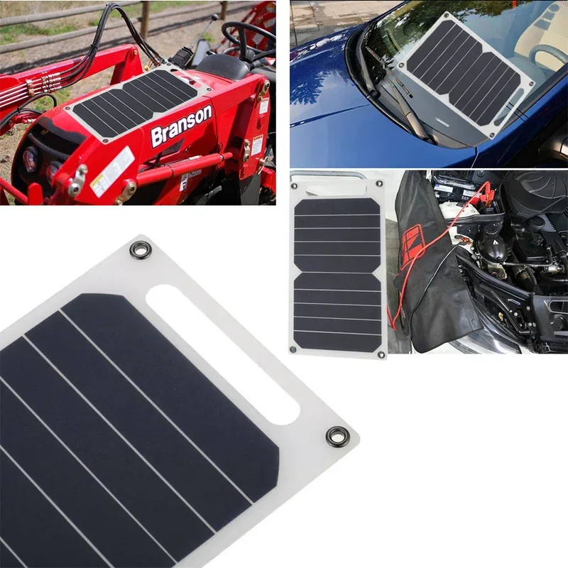 35W Solar Panel with USB Waterproof Outdoor Hiking and Camping Portable Battery Mobile Phone Charging Bank Charging Panel 6.8V