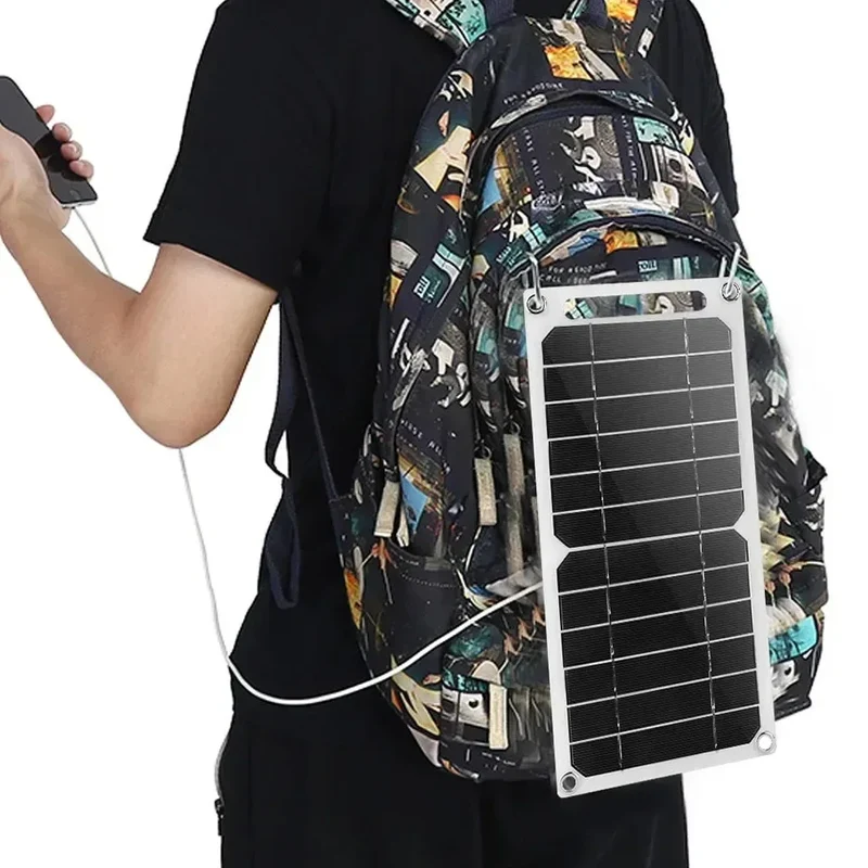 6W USB Solar Charger Portable Waterproof Panel For Outdoor Camping Hiking Mobile Phone Power Bank Charging