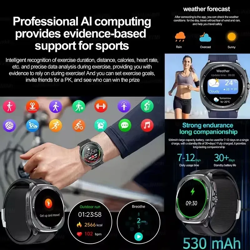 Airbag measurement Smart Watch Men ECG Air Pump Blood Pressure Blood Oxygen BT Call NFC SmartWatch For Man Android iOS upgrade