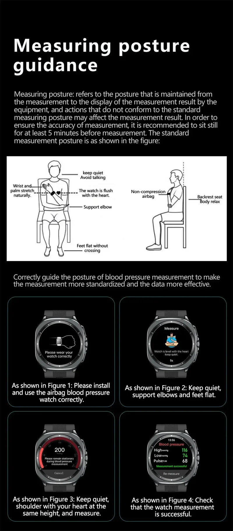 Airbag measurement Smart Watch Men ECG Air Pump Blood Pressure Blood Oxygen BT Call NFC SmartWatch For Man Android iOS upgrade