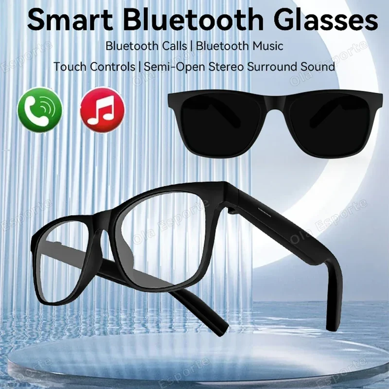 2025 AI Voice Video Call Real-time Translation Intelligent Question Answering Smart Glasses UV400 Protection Sport BT Sunglasses