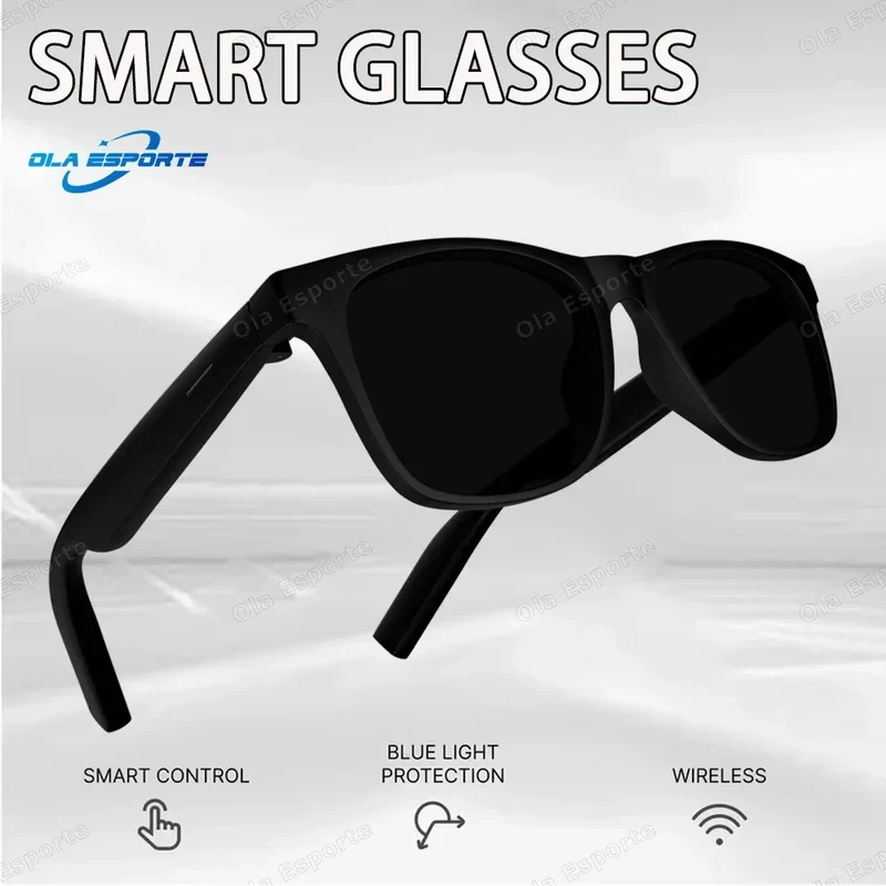 2025 AI Voice Video Call Real-time Translation Intelligent Question Answering Smart Glasses UV400 Protection Sport BT Sunglasses