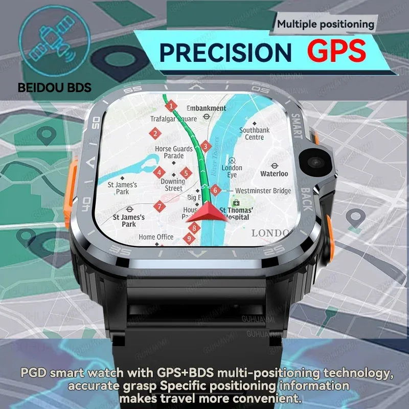 2024 New SIM Smart Watch 2.03inch 4G Network GPS Wifi NFC Dual Camera 64G ROM Storage Google Play Small mobile phone Smartwatch