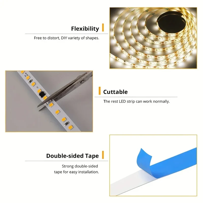 Led Strip Lights Touch Switch Dimmer USB DC5V 30LEDs/m 2835 Flexible Lights Tape Ribbon For Room Kitchen Cabinet Lighting Decor