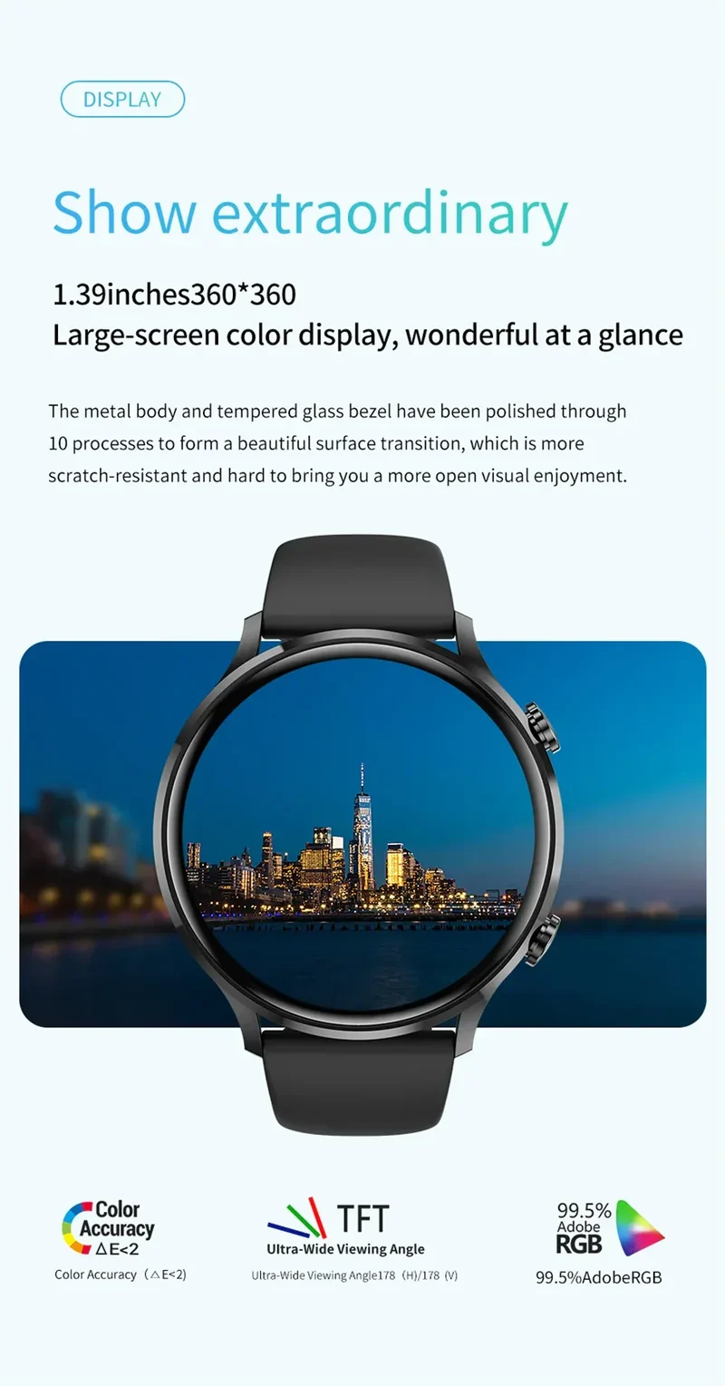 2025 New Smartwatch Women 1.39 inch AMOLED HD Screen Always On Display Custom dial Call IP68 Sport Smart Watch For women men