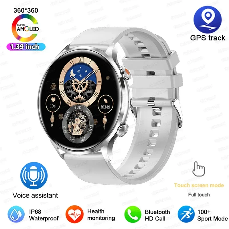 2025 New Smartwatch Women 1.39 inch AMOLED HD Screen Always On Display Custom dial Call IP68 Sport Smart Watch For women men