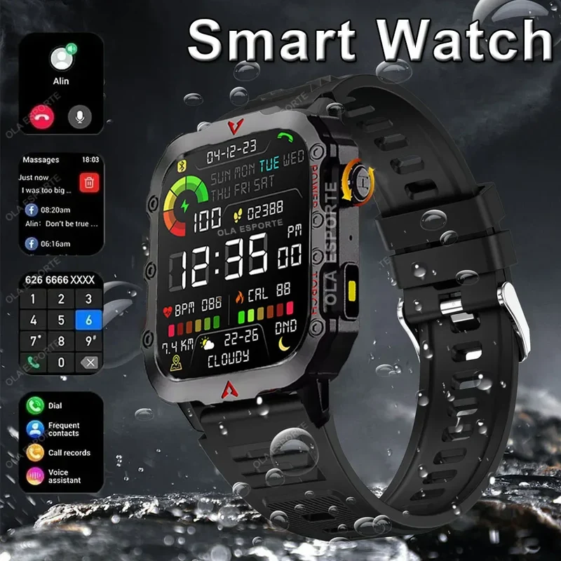2025 Smartwatch New GPS Smart Watch Men 1.71 Inch HD Display Screen GPS & Make/Receive Phone Calls 340mAh Battery Smart Bracelet