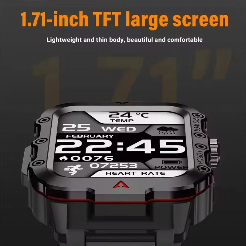 2025 Smartwatch New GPS Smart Watch Men 1.71 Inch HD Display Screen GPS & Make/Receive Phone Calls 340mAh Battery Smart Bracelet