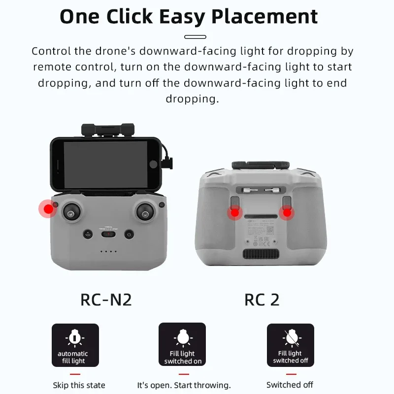 Airdrop System for DJI Mini 4 Pro Quick Release Thrower Casting Bait/Giving Gifts/Emergency Rescue Drone Accessories