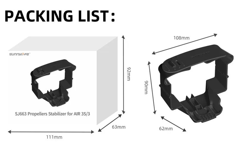 Propeller Holder for DJI Air 3S Air 3 Drone Wings Stabilizer Protector Blades Fixed Strap Mount Guard Accessories
