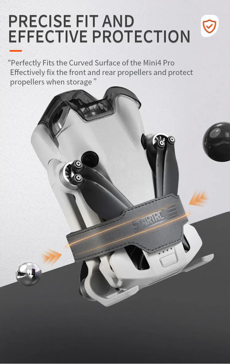 STARTRC Propeller Holder for DJI Mini4 Pro Drone Wings Stabilizer Protector Blades Fixed Strap Mount Guard Accessories