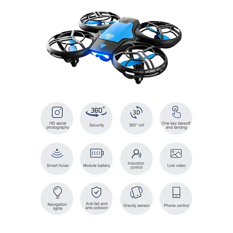 New 811 Mini Drone 8K Profession 4K HD Wide Angle Camera Wifi Rc Fpv Foldable Drones Height Keep Drones Helicopter Kids Toys
