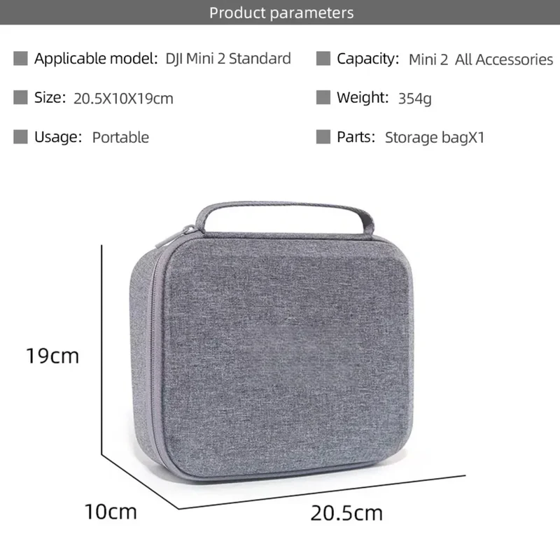 Storage Carry Bag for DJI Mini 2/Mini 2 SE/MINI 4K Drone Battery Remote Control Box Protective Portable Handbag Accessories