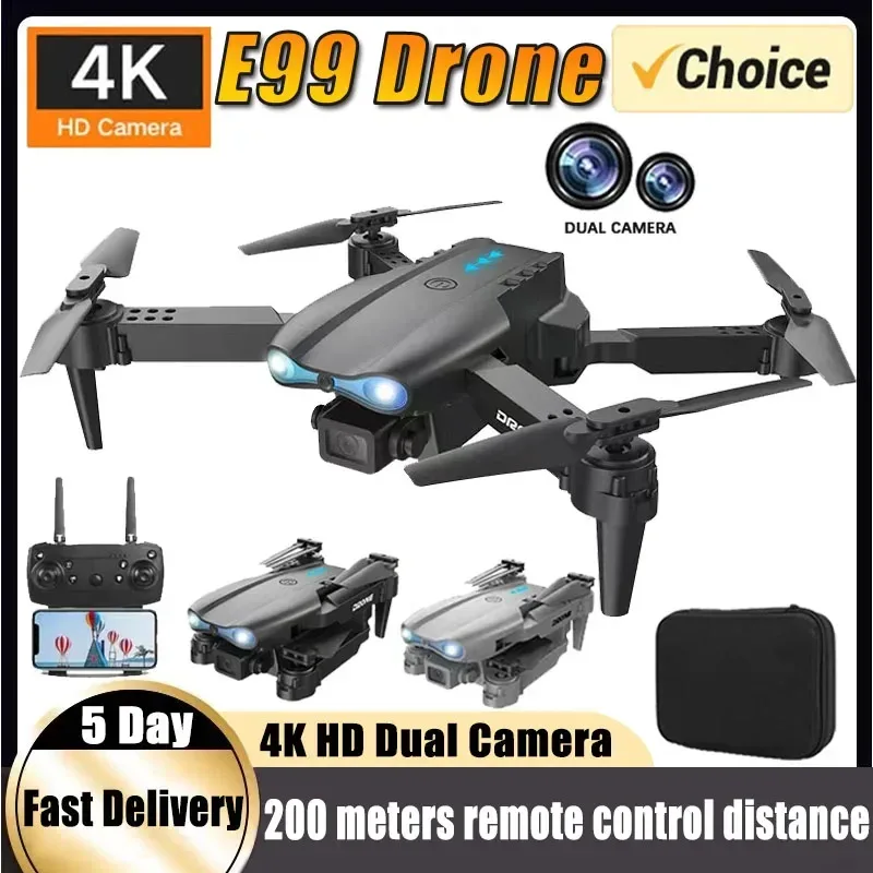 New E99Pro RC Drone 4K Professinal With 1080P Wide Angle HD Camera Foldable Helicopter WIFI FPV Height Hold Gift Toy