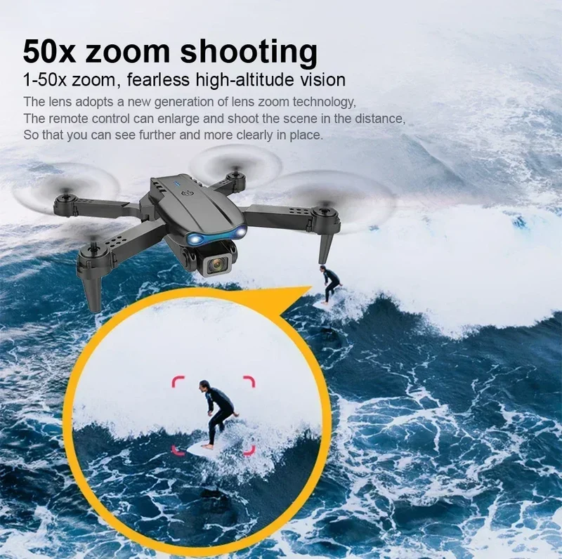 New E99Pro RC Drone 4K Professinal With 1080P Wide Angle HD Camera Foldable Helicopter WIFI FPV Height Hold Gift Toy