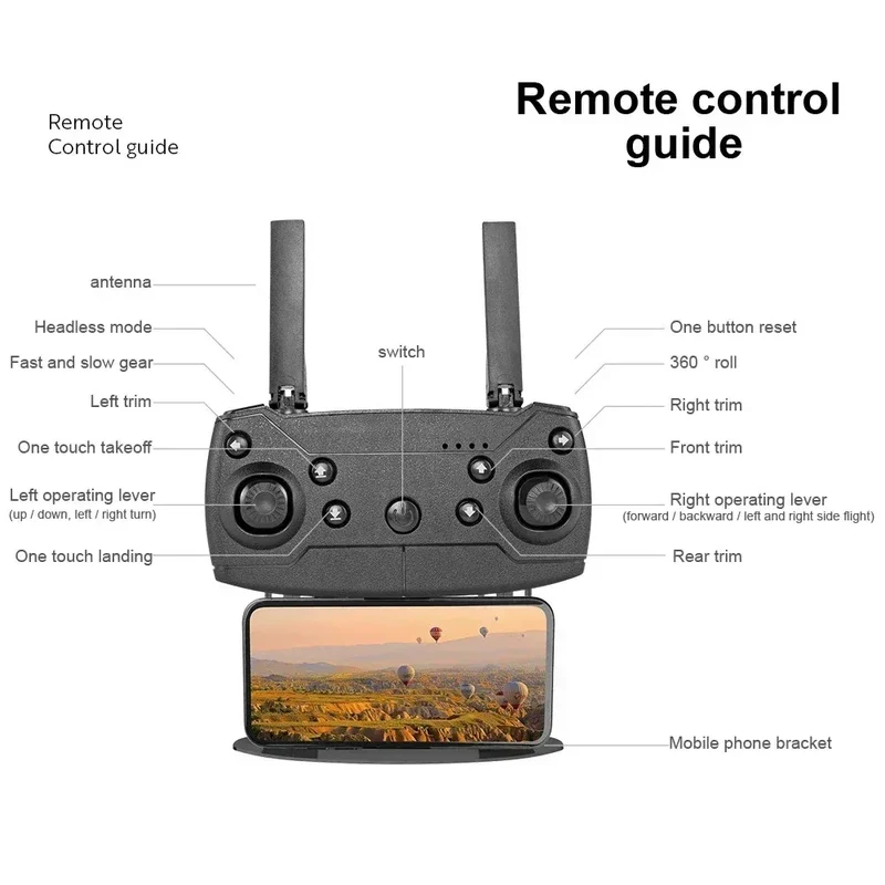 New E99Pro RC Drone 4K Professinal With 1080P Wide Angle HD Camera Foldable Helicopter WIFI FPV Height Hold Gift Toy