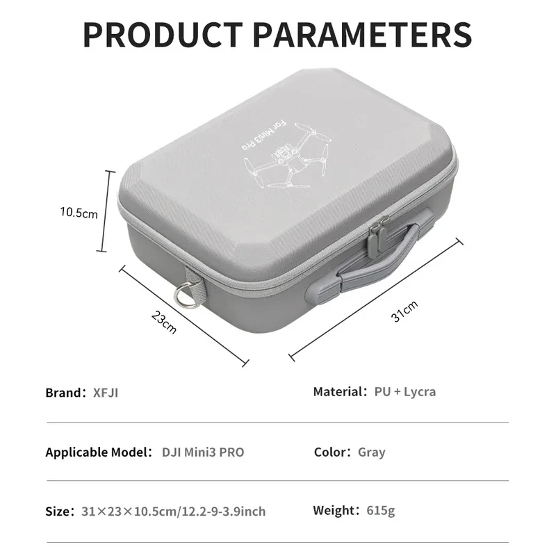 Portable Carrying Case for DJI Mini 3 Pro Storage Bag Mini3/Mini3 Pro Drone Accessories Snowflake Cloth Splash-proof Handbag