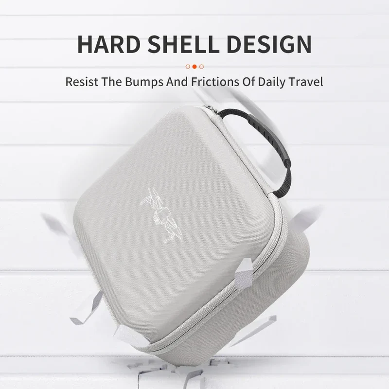 XFJI Storage Bag Protective Carrying Case PU Leather Handbag for DJI Mini 4K/Mini 2SE/Mini 2 Drone Controller Accessories