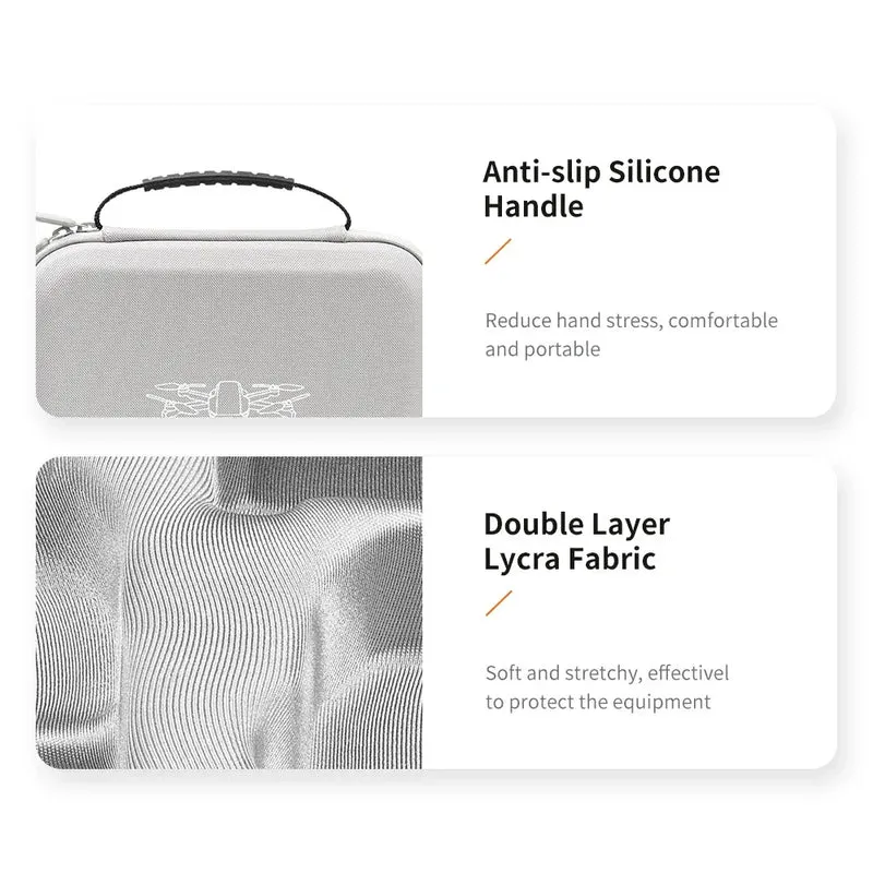 XFJI Storage Bag Protective Carrying Case PU Leather Handbag for DJI Mini 4K/Mini 2SE/Mini 2 Drone Controller Accessories
