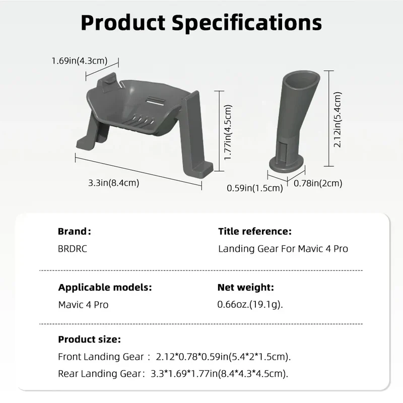 For DJI Mavic 4 Pro Accessories Propeller Holder Strap and Landing Gear Tripod Stand Support Leg Drone Protector