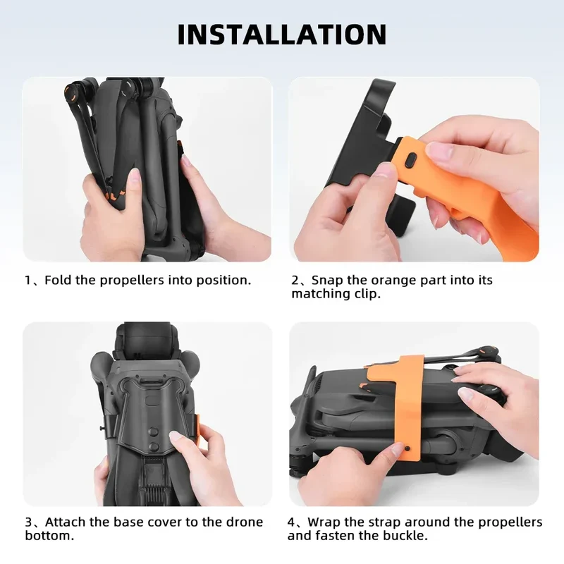 For DJI Mavic 4 Pro Accessories Propeller Holder Strap and Landing Gear Tripod Stand Support Leg Drone Protector