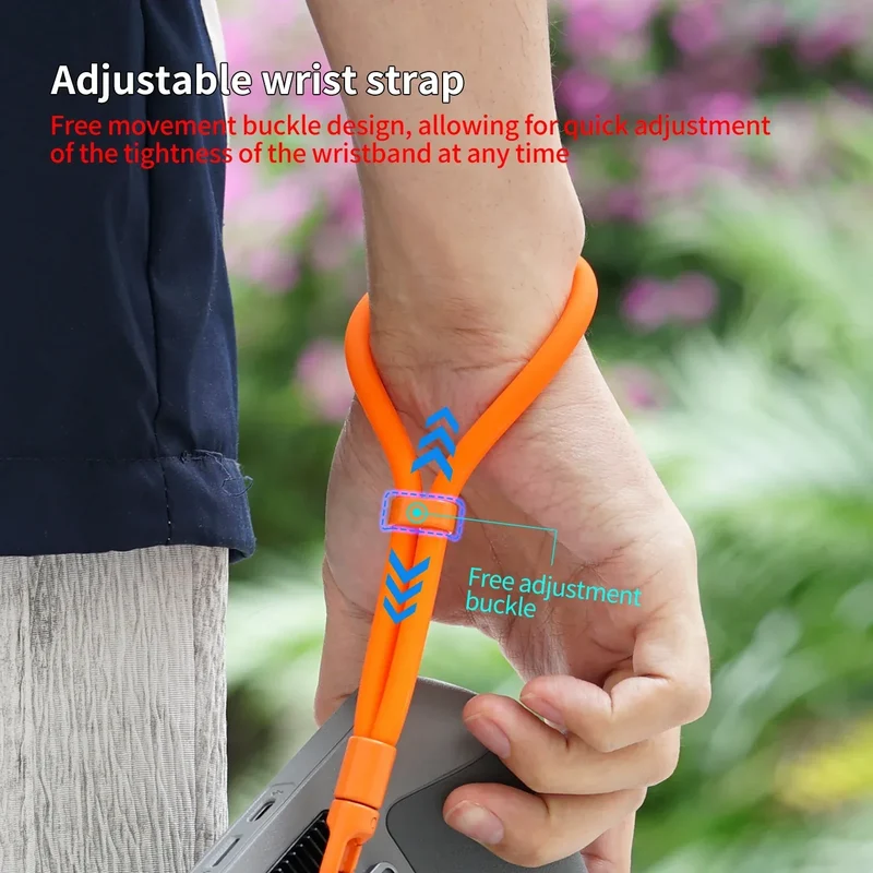 Remote Controller Metal Hook Holder Buckle Bracket Silicone Wrist Strap for DJI Mini 4 3 Pro Drone for DJI RC/RC2 Transmitter
