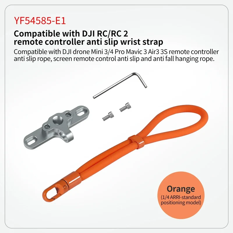 Remote Controller Metal Hook Holder Buckle Bracket Silicone Wrist Strap for DJI Mini 4 3 Pro Drone for DJI RC/RC2 Transmitter