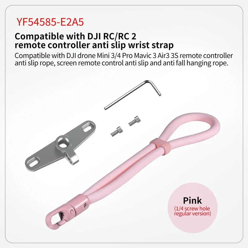 Remote Controller Metal Hook Holder Buckle Bracket Silicone Wrist Strap for DJI Mini 4 3 Pro Drone for DJI RC/RC2 Transmitter