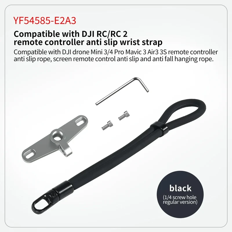 Remote Controller Metal Hook Holder Buckle Bracket Silicone Wrist Strap for DJI Mini 4 3 Pro Drone for DJI RC/RC2 Transmitter