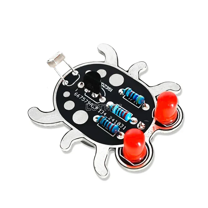 DlY Electronic Weevil Eye Kit Photosensitivity LED Light Soldering Assembly Welding Practice Experiment For Beginner Learn Gift