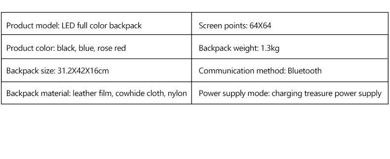 Led Backpack with Programmable Full Color Screen, Motorcycle Backpack, Waterproof Shoulder Travel Backpack, Christmas Gift Bag