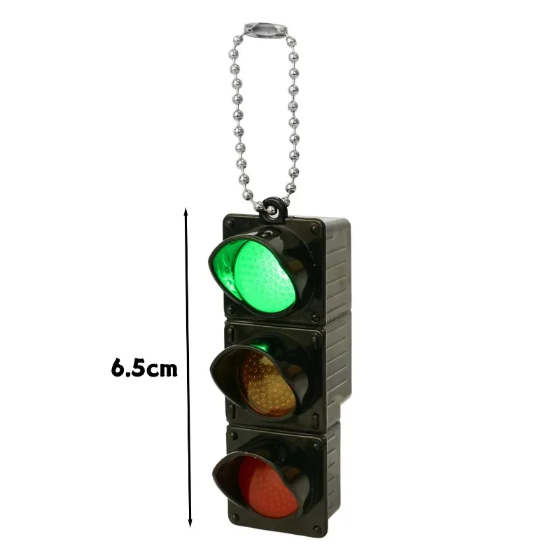 Simulation Electronic Traffic Light Keychain Pendant Pedestrian Light LED Light-emitting Toy Kids Cognitive Toy Gift Key Chain