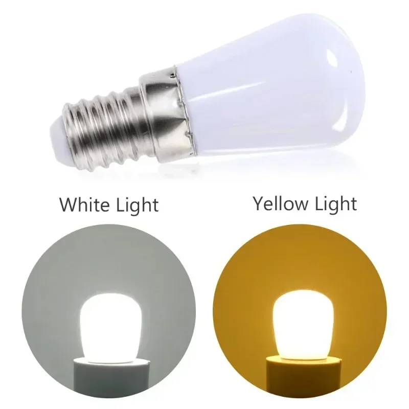 LED Refrigerator Lamp E12 Light Bulb 220V LED Refrigerator Lamp Screw Bulb for Refrigerator Display Cabinet Home Lighting