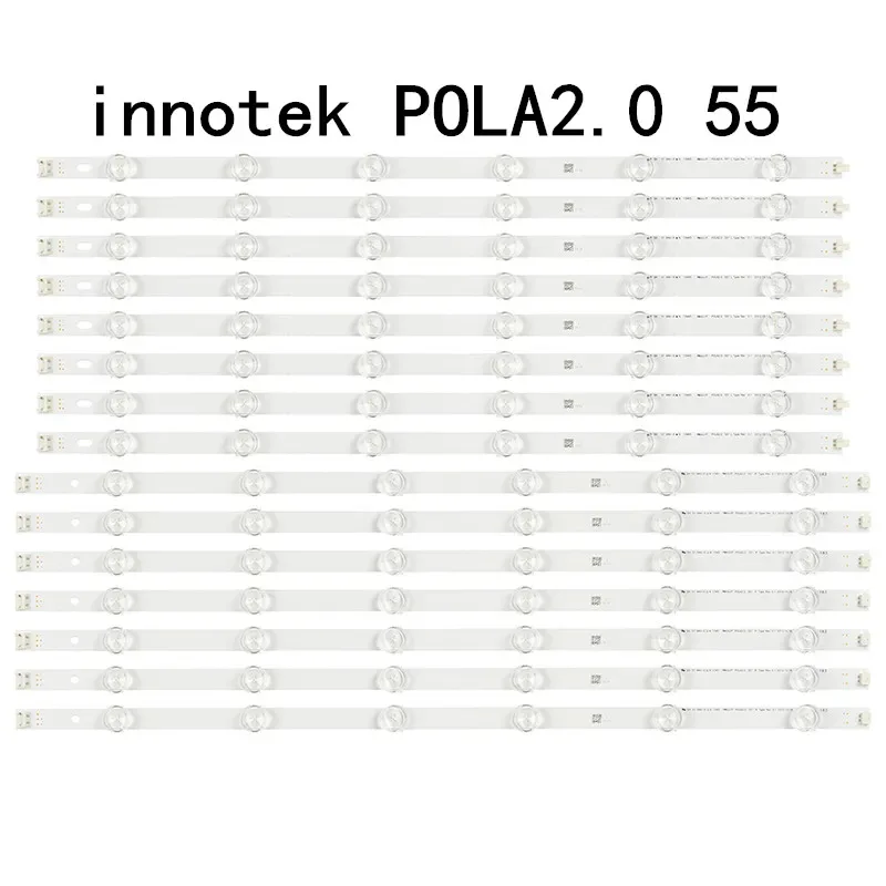 14PCS/LED Backlight Lamp strip 12leds For LG 55" TV 55LN5400 55LN5200 INNOTEK POLA2.0 55 Innotek POLA 2.0 55 55la620v 55LN549C