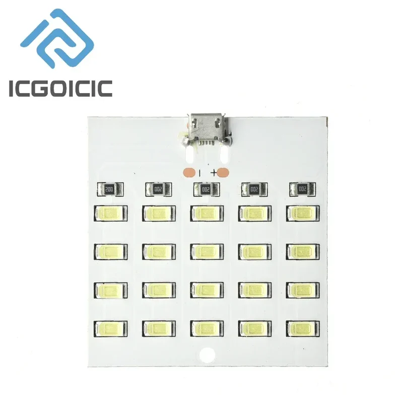 5730 SMD LED Light Panel 5V 450mA Micro USB Powered for Emergency Night Lamp Mobile Charger