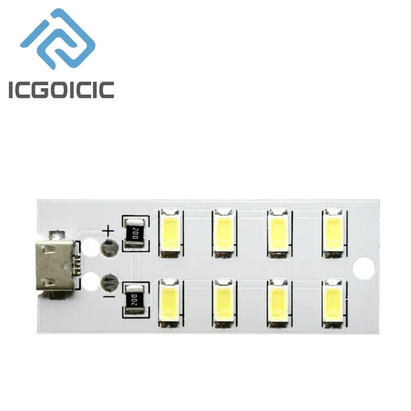 5730 SMD LED Light Panel 5V 450mA Micro USB Powered for Emergency Night Lamp Mobile Charger