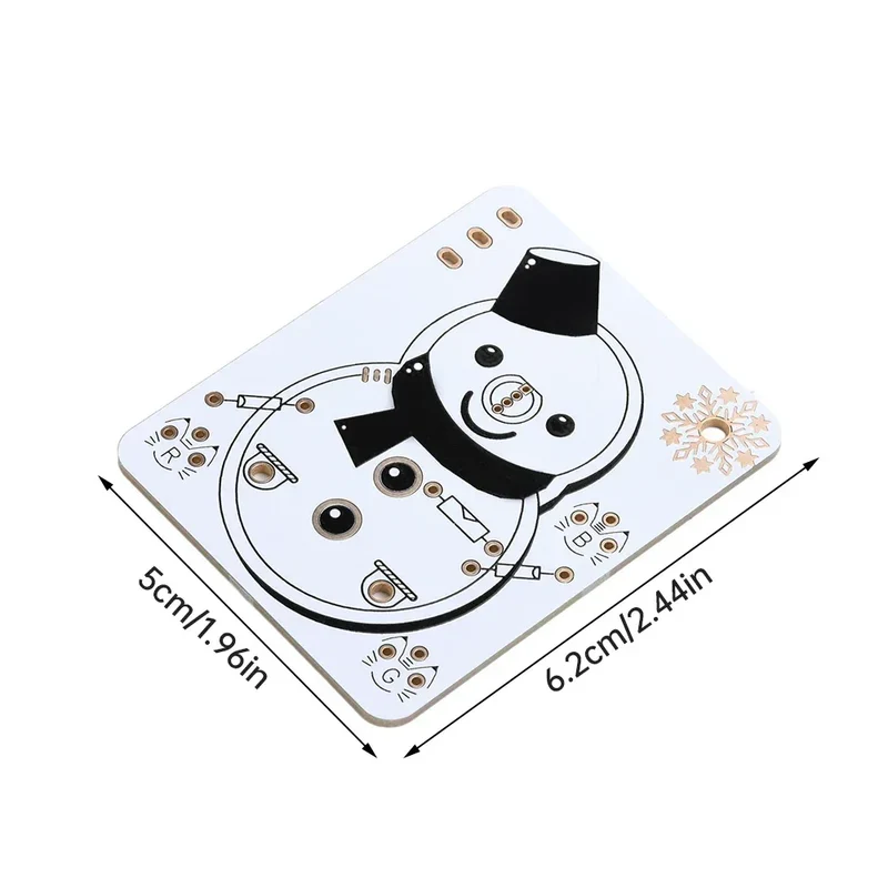 Ice and snow themed LED snowman electronic beginner learning welding fun DIY kit LED light-emitting tube module DIY snowman kit