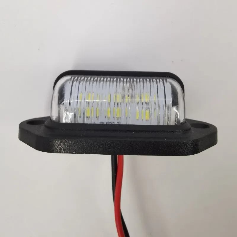 6 LED Universal Car License Light for SUV Truck Trailer Van Tag Step Lamp White Bulbs Car License Plate Lights Car Accessories