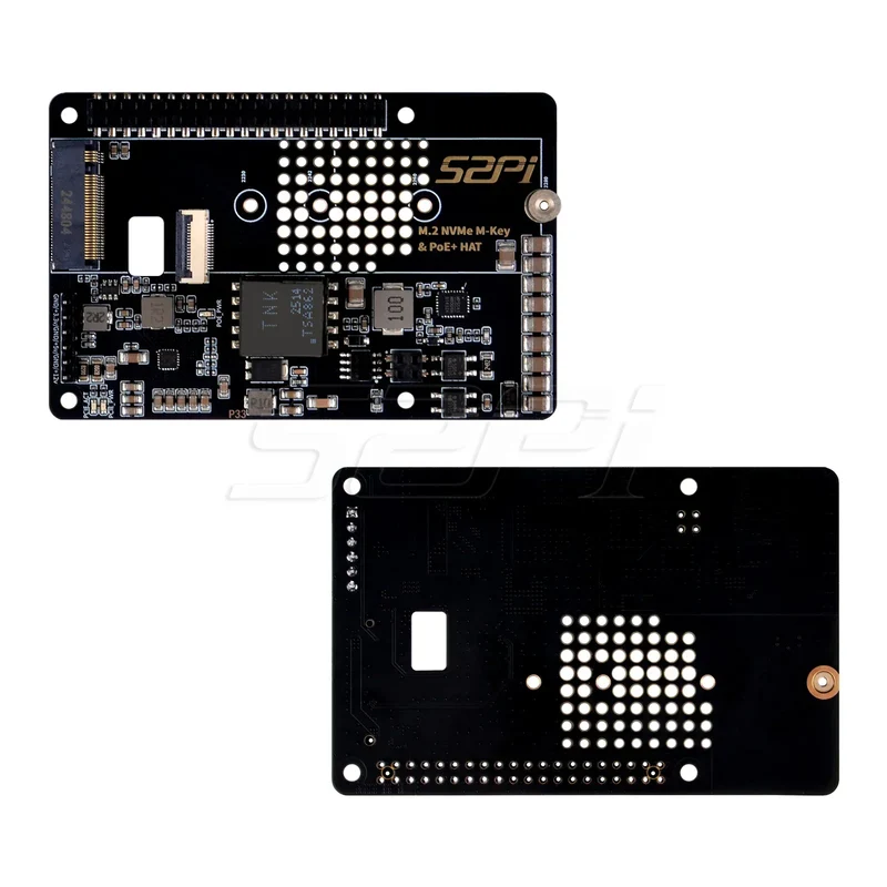 52Pi M.2 NVME M-key & PoE+ Hat & Active Cooler Kit For Raspberry Pi 5 Support SSD: 2230/2242/2260/2280