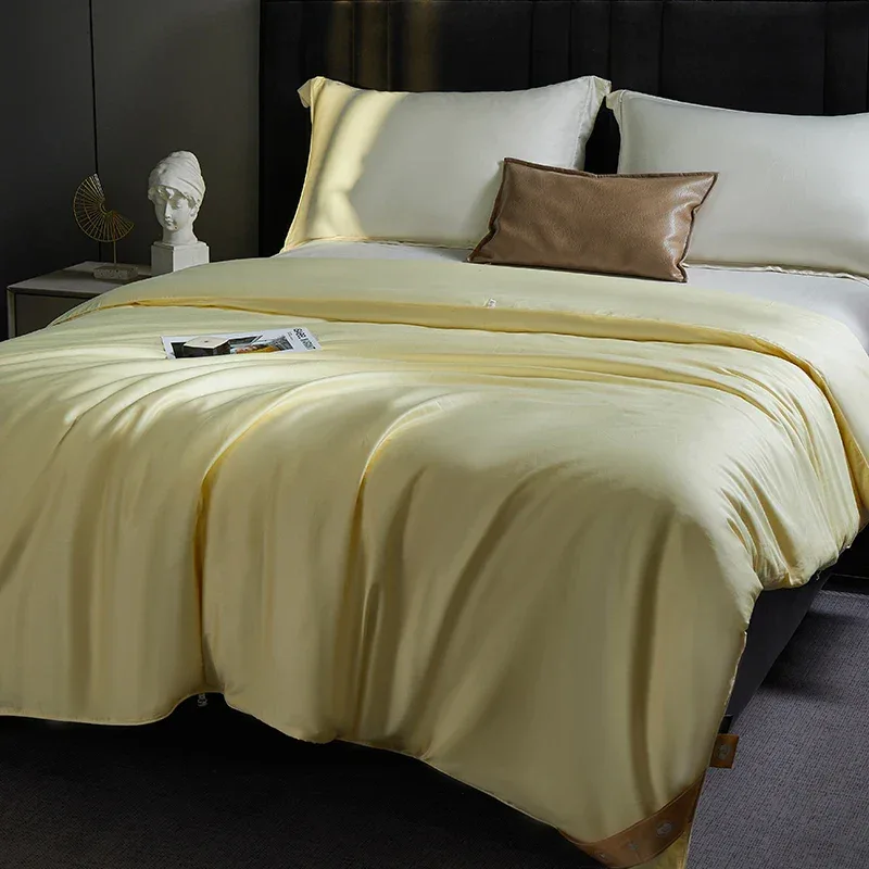 silk quilt Queen King size Hand-made Silk quilts Comforter Crafted with 100% Pure Silk Floss for winter summer all seasons