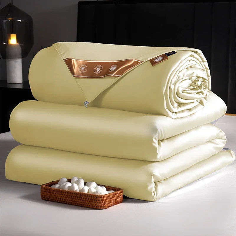 silk quilt Queen King size Hand-made Silk quilts Comforter Crafted with 100% Pure Silk Floss for winter summer all seasons