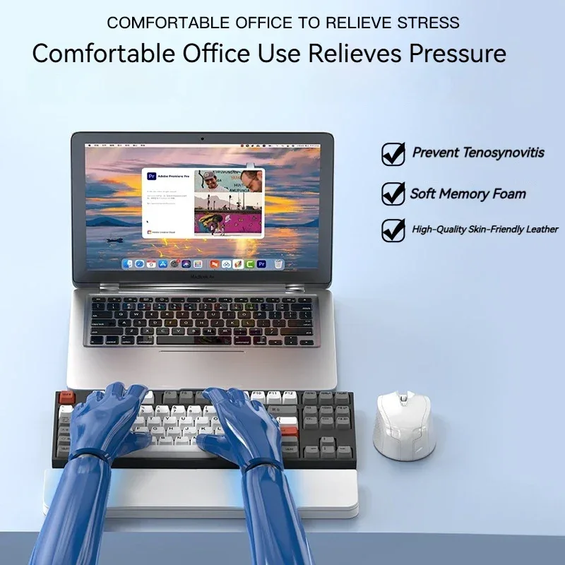 22-in-1 Multifunctional Cleaning Set Office Wristband Keyboard Support Leather Sponge Hand Holder Keyboard Palm Tray