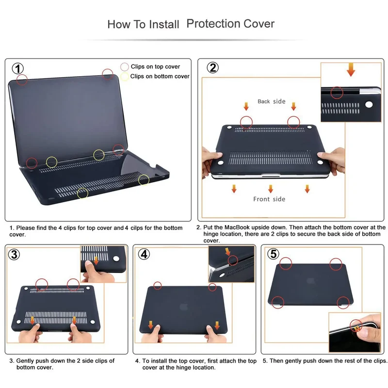 Laptop Case for Macbook Air 13 A2337 2020 M1 Chip Pro 13 A1278 2022 M2 Air 13.6 M2 for Macbook Pro 14 case M4 2023 M3 Pro 16