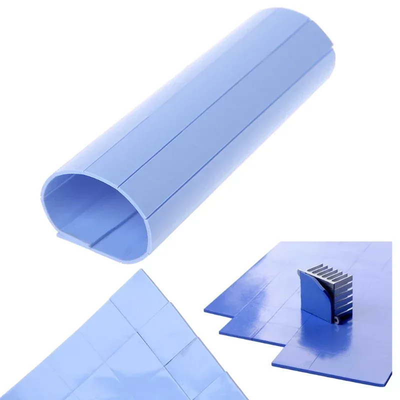F3MA 100Pcs 100mmx100mmx1mm Thermal Pad GPU CPU Heatsink Cooling Conductive Silicone Pad for PC Computer Accessories