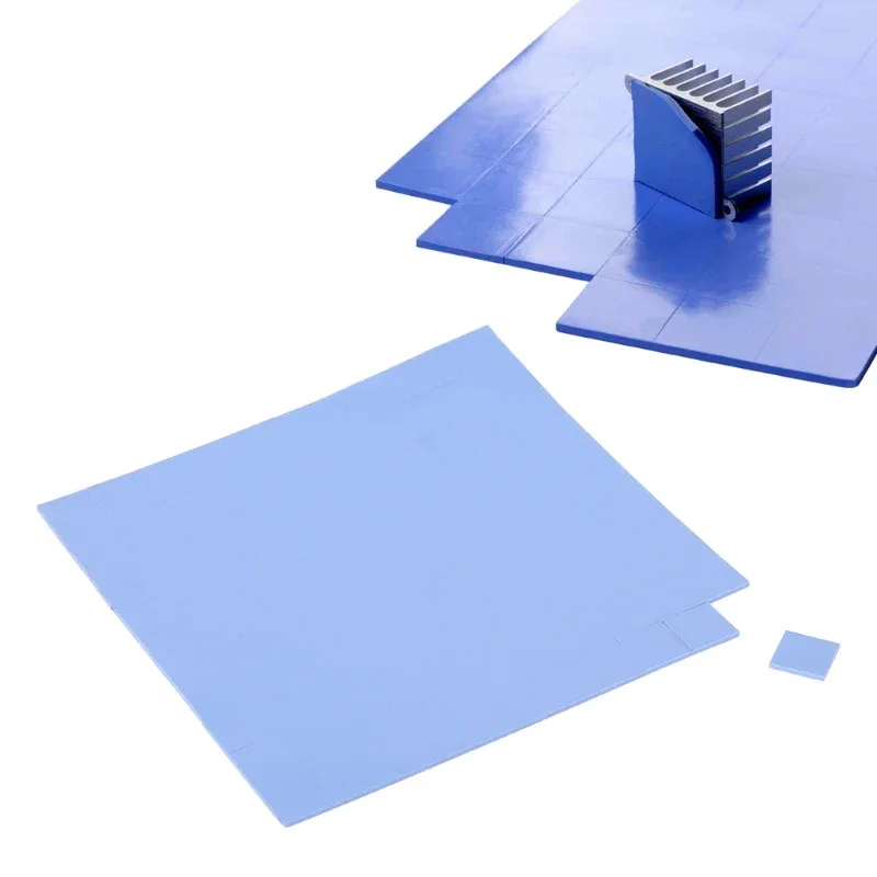 F3MA 100Pcs 100mmx100mmx1mm Thermal Pad GPU CPU Heatsink Cooling Conductive Silicone Pad for PC Computer Accessories