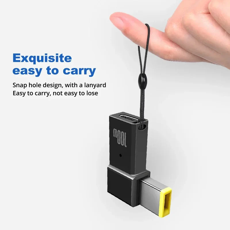 PD 100W USB Type C Female to DC Male Adapter for Lenovo ThinkPad USB-C Fast Charging Cable Converter Square PD Plug