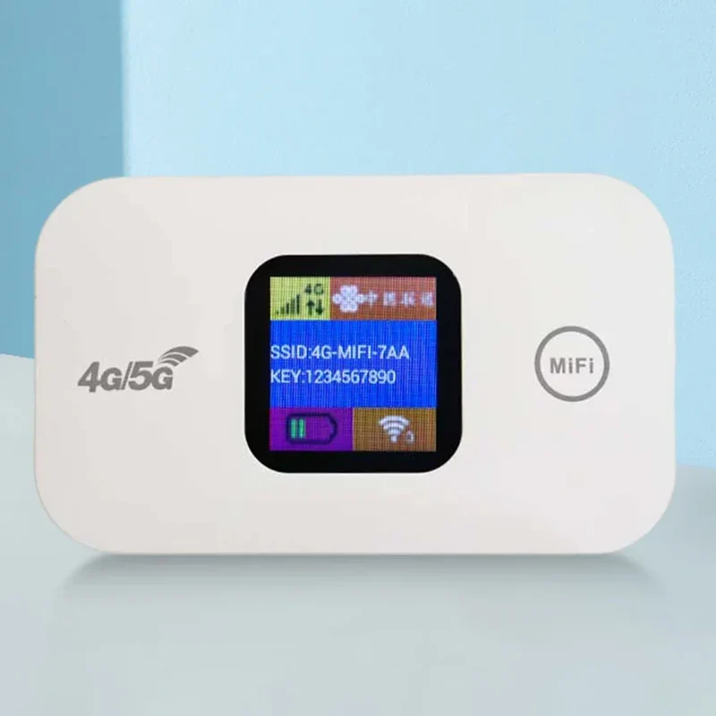 4G LTE Mini Outdoor Hotspot Sim Card Slot Wireless Router 2100mAh Portable Network Hotspot Device Colorful LED Display